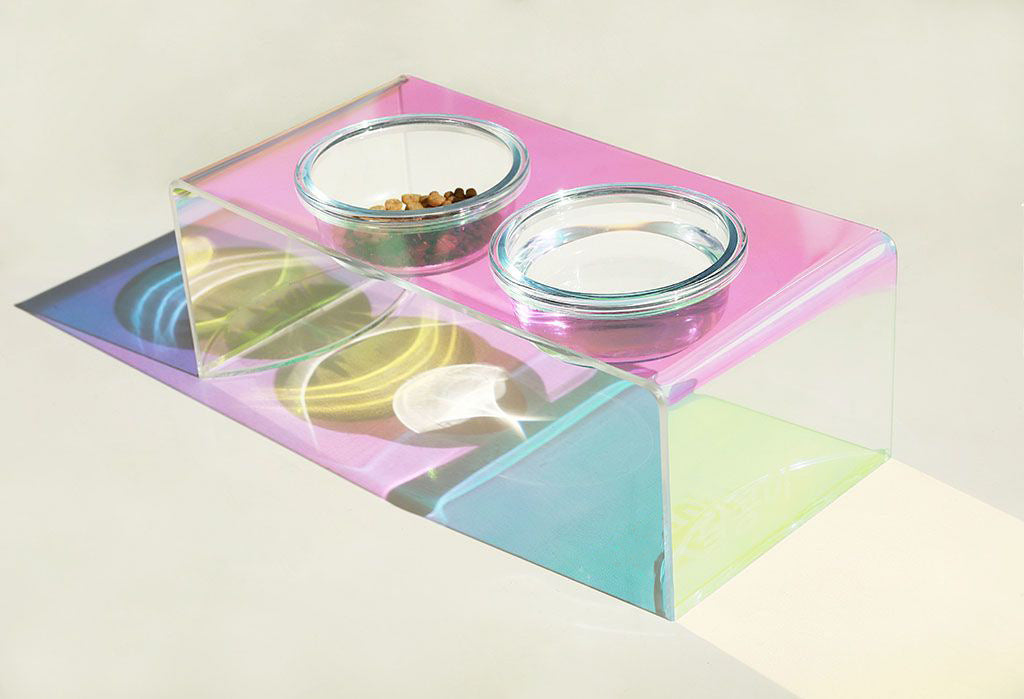 Acrylic Pet Dazzling Bowl Food Basin