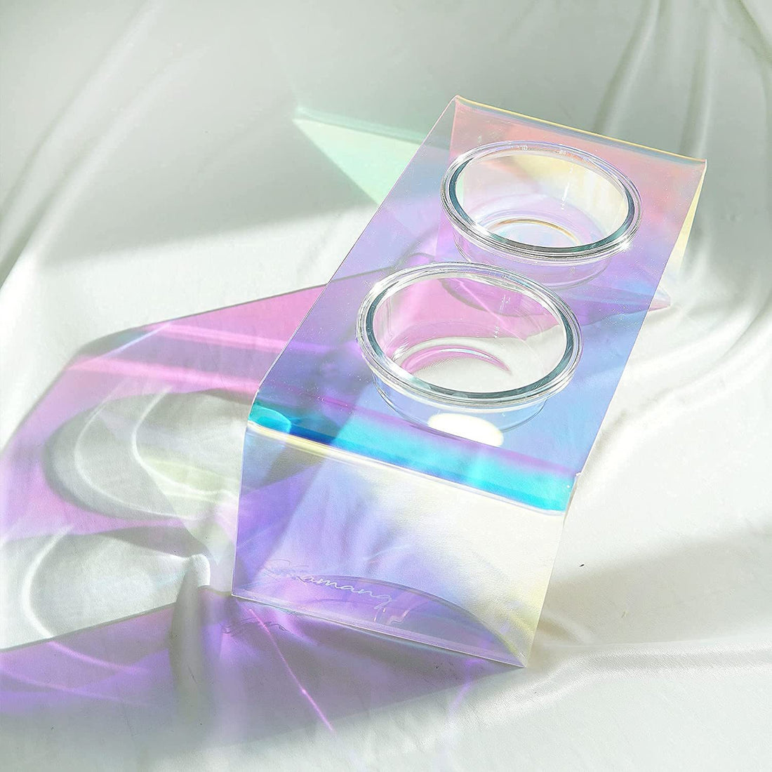 Acrylic Pet Dazzling Bowl Food Basin