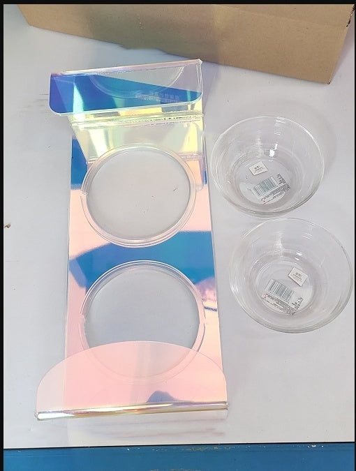 Acrylic Pet Dazzling Bowl Food Basin