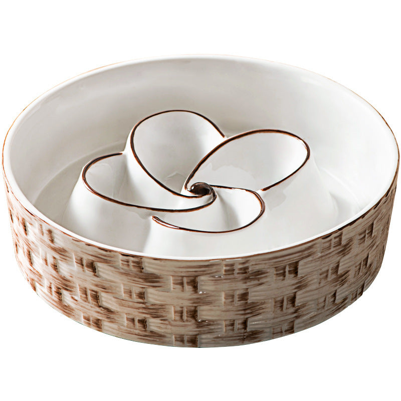 Ceramic Slow Feeder Dog Bowl Slow Feeder