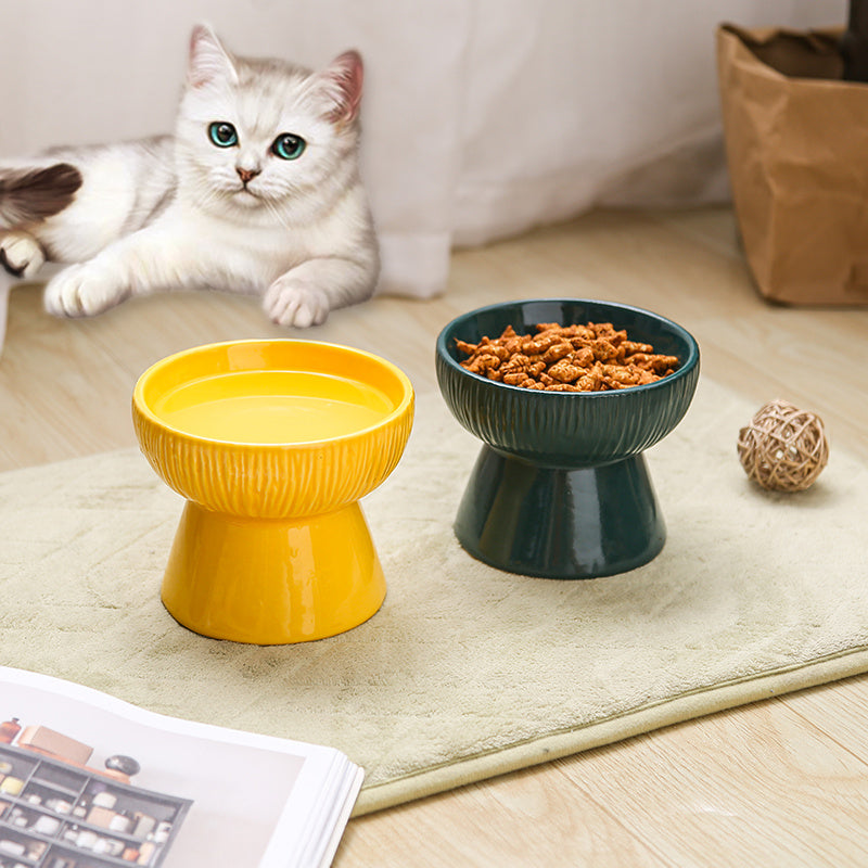 Pet High Bowl Cat Food Bowl