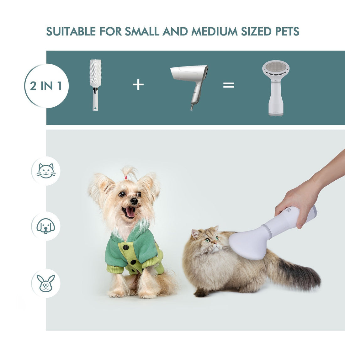 Hair Dryer Grooming Dryer Slicker Brush