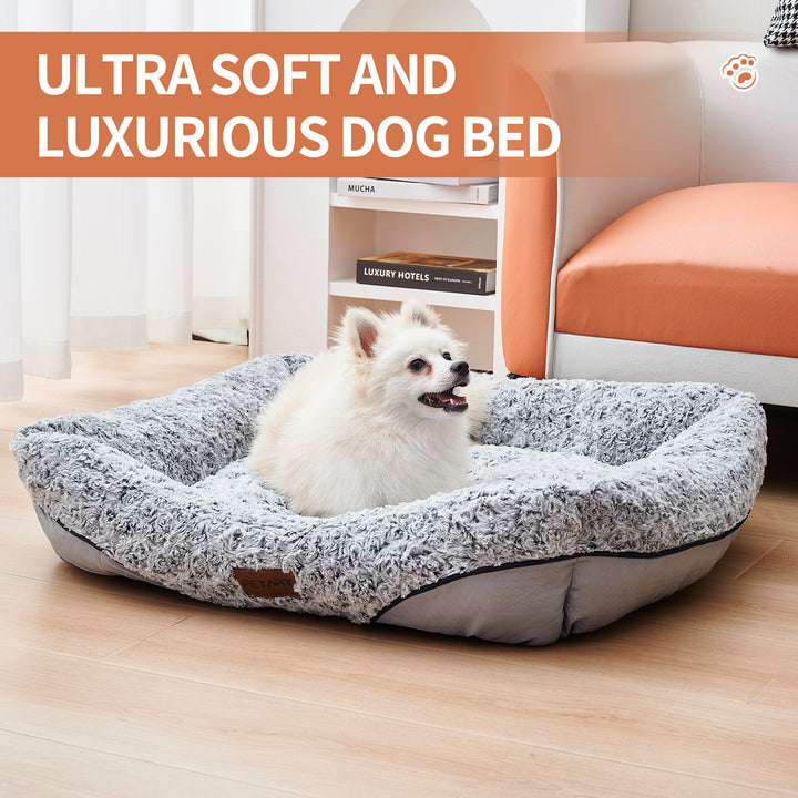 Swirl Rose Velvet Dog Beds For Small
