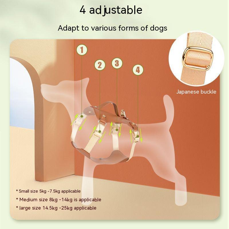 Outdoor Microfiber Vest Dog Leash