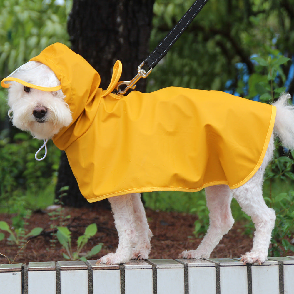 Dog Raincoat Transparent Brim