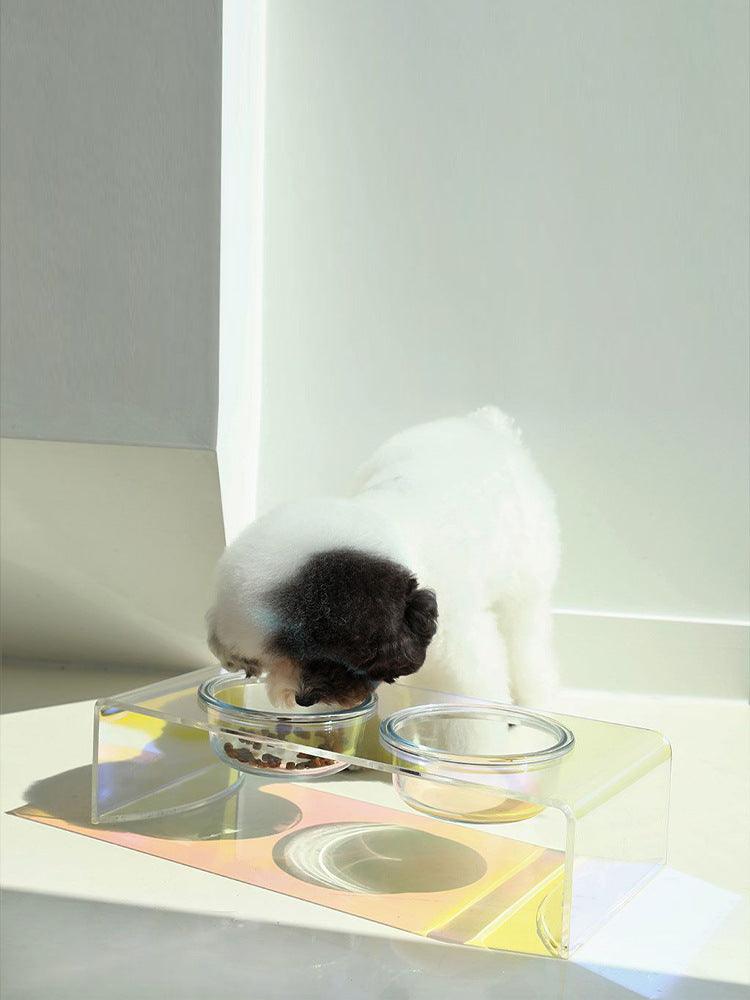 Acrylic Pet Dazzling Bowl Food Basin