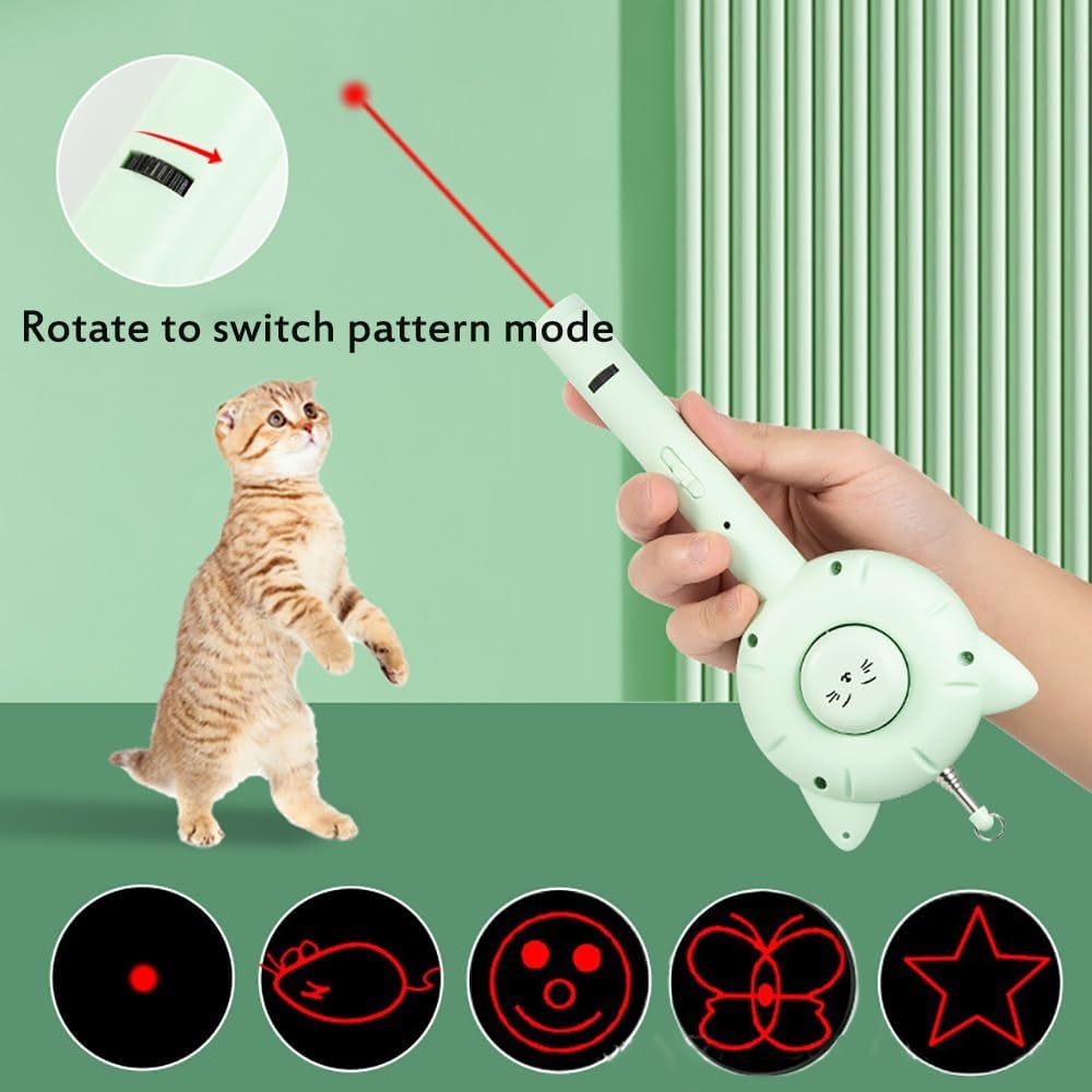 Retractable Cat-Teasing Wand Pet Grooming